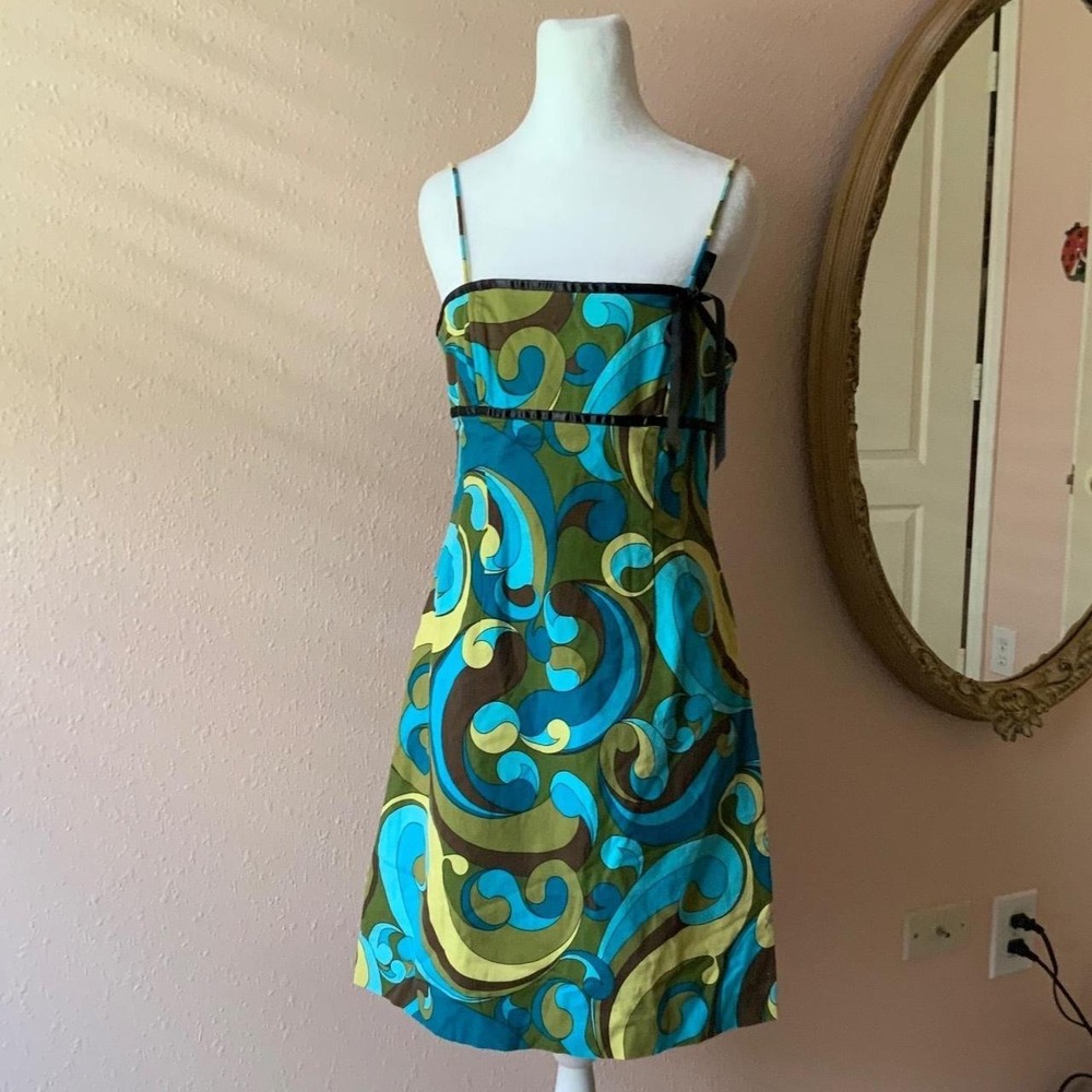 Adorable 2000s Funky Abstract Chic Mini Dress